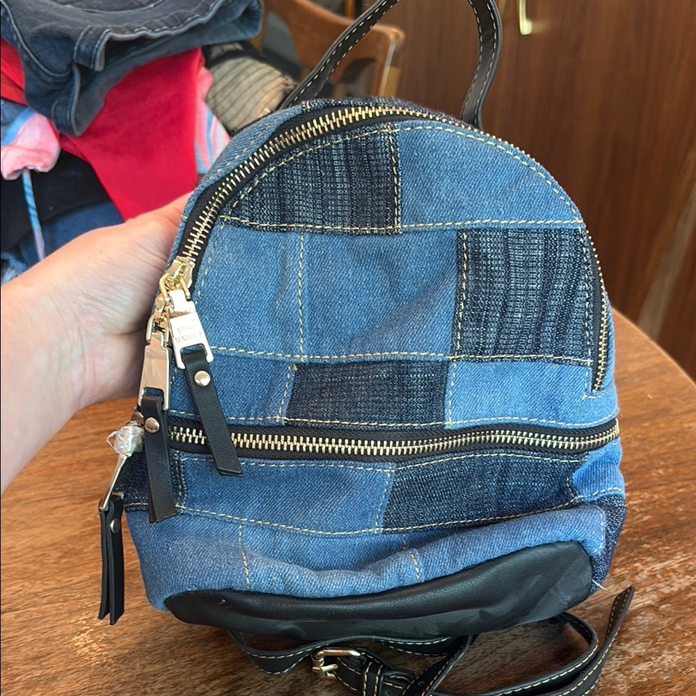 Steve Madden Patchwork Denim MINI Backpack